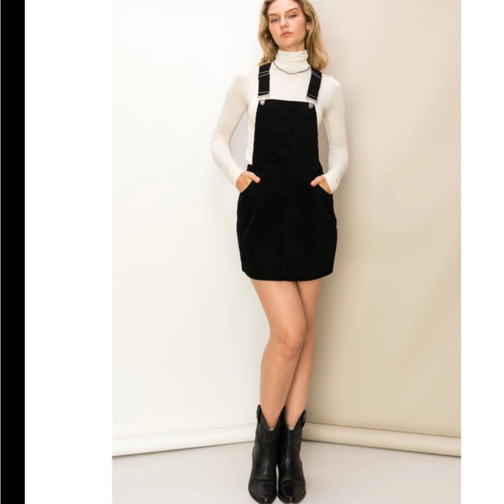 Divided H&M Black Corduroy Overall Dress - Picture 2 of 10